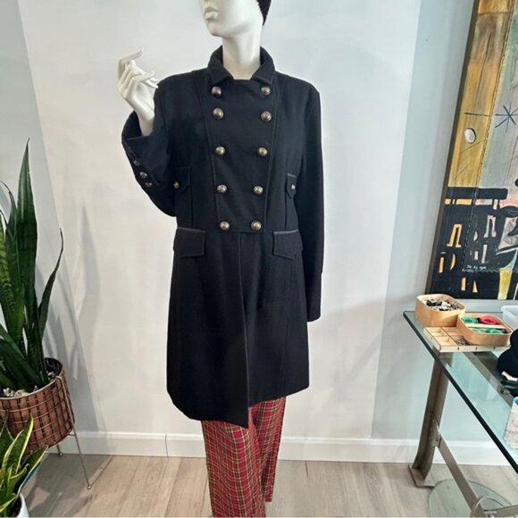 NWOT Wool Blend Military Inspired Waistcoat - Picture 2 of 15